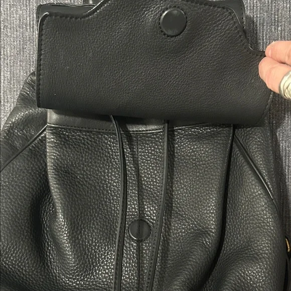 EUC!!! Rag & Bone Pilot Black Leather Backpack Purse - Picture 9 of 16